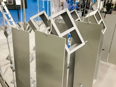 Close-up of Electrostatic Coating